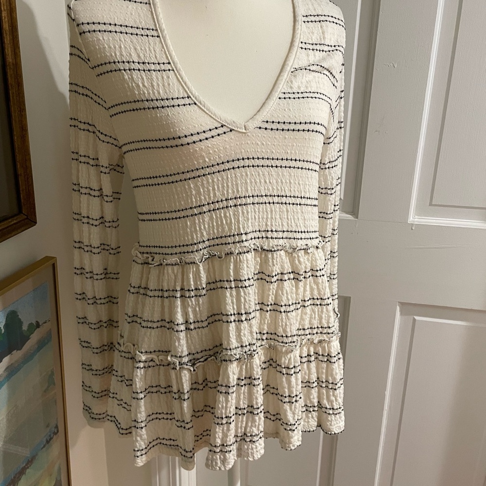Striped low V-Neck LayeredTop Alter’d State